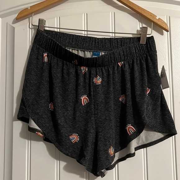 Old Navy Rainbow Skies Good vibes Be kind Sunday Sleep Shorts Small - Picture 1 of 7